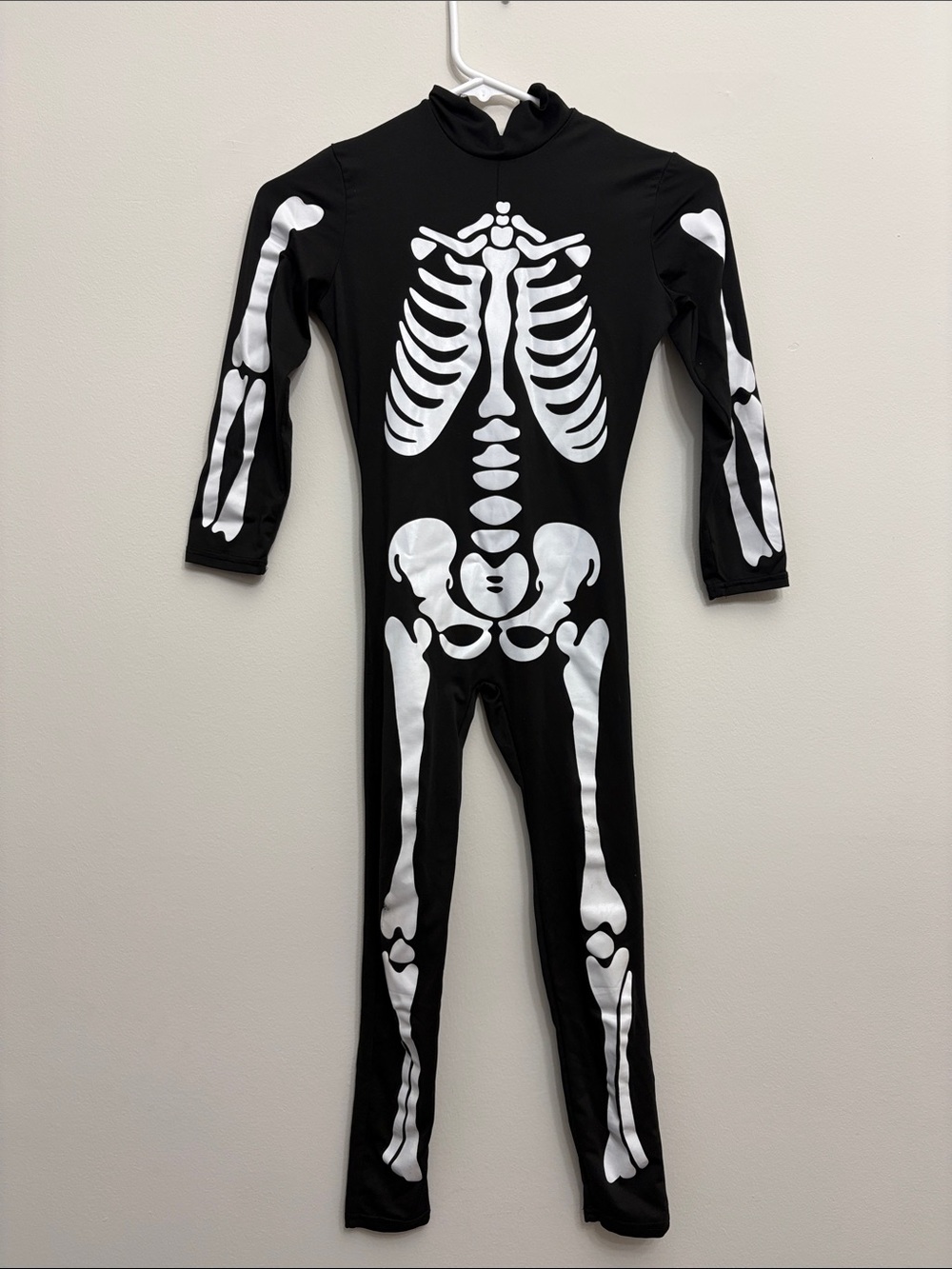 Kids Black Skeleton Costume Jumpsuit